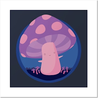 Bi Pride Mushroom Posters and Art